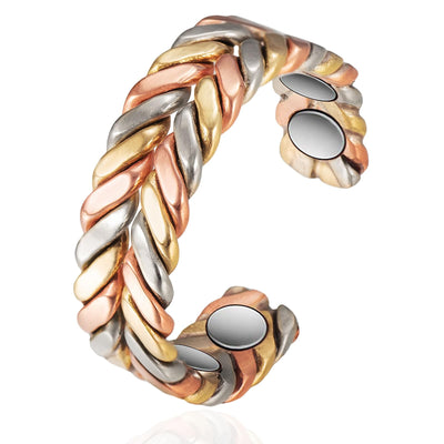 Adjustable Tricolor Pure Copper Ring