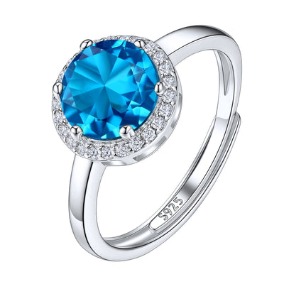 925 Sterling Silver December Birthstone Ring