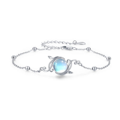 925 Sterling Silver Moonstone Vine Bracelet