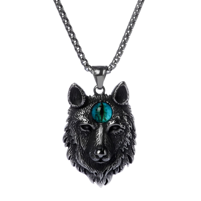 Viking Wolf Pendant Necklace