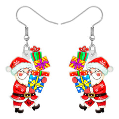 Santa Claus Christmas Dangle Earrings