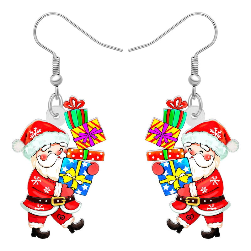 Santa Claus Christmas Dangle Earrings