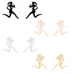 Runner Jewelry - Cross Country Earrings - XC Jewelry for Women - Runners Earrings (Runner - Saver)