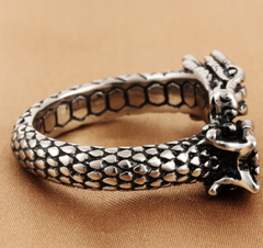 Titanium Heritage Dragon Ring